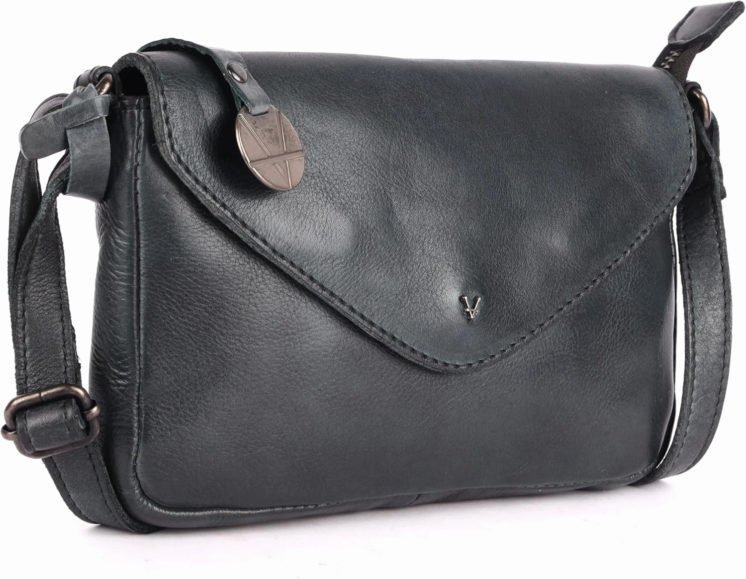Genuine Italian Leather Small Crossbody Sling Bag RFID Protected Trendy Casual Office with Adjustable Strap