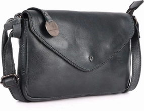 Genuine Italian Leather Small Crossbody Sling Bag RFID Protected Trendy Casual Office with Adjustable Strap