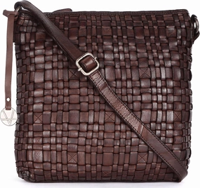 Genuine Leather Crossbody Sling Bag for Women, Purse for Women Trendy Casual Office Bag with Adjustable Strap