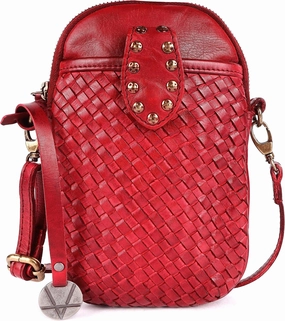 Genuine Leather Small Leather Crossbody Bags For Women Cell Phone Purse With Adjustable & Detachable Strap
