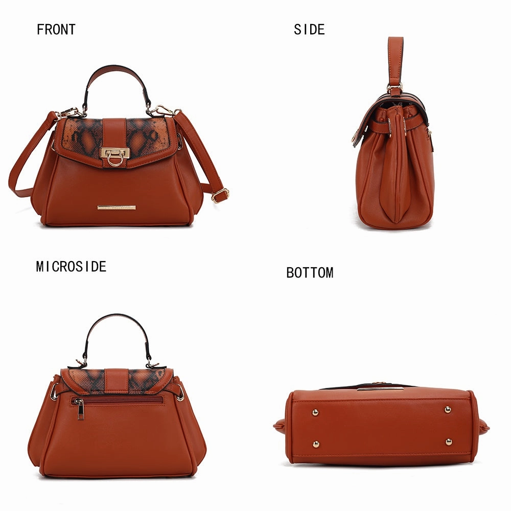 Geny Faux-Snake Embossed Womens Shoulder bag with matching Wallet by Mia K.