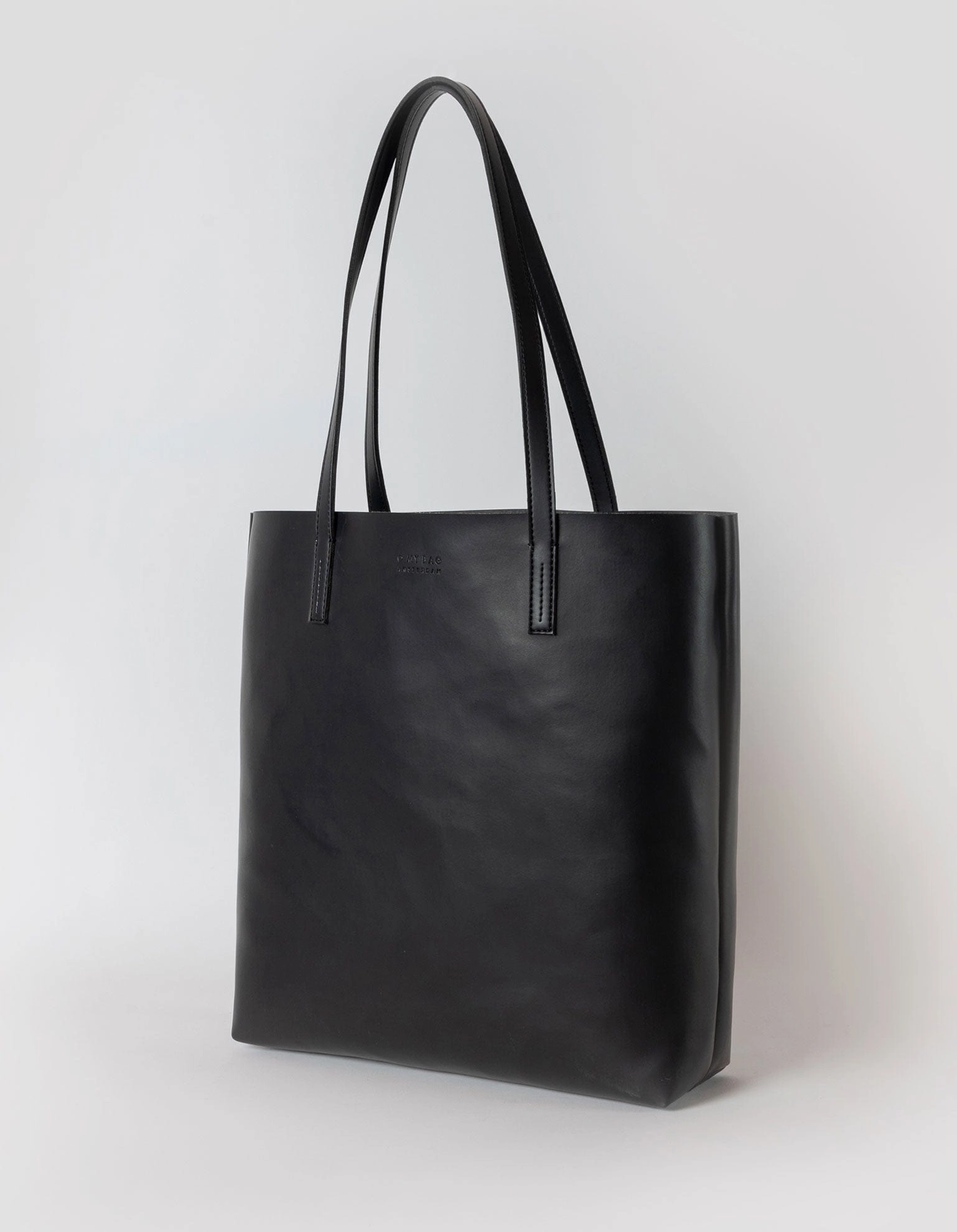 Georgia Unisex Apple Leather Tote Vegan Bag | Black