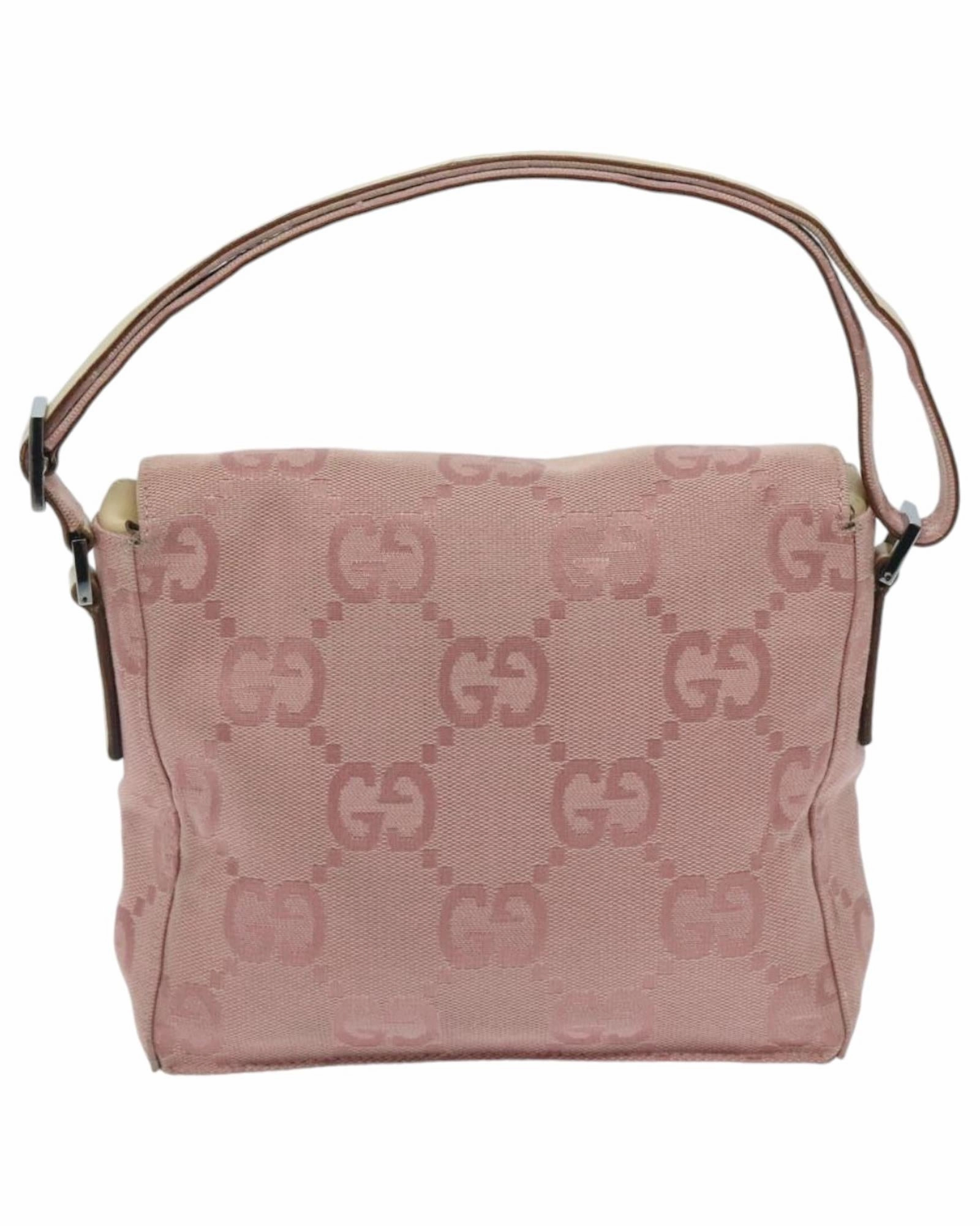GG Canvas Shoulder Bag with Silver Accents