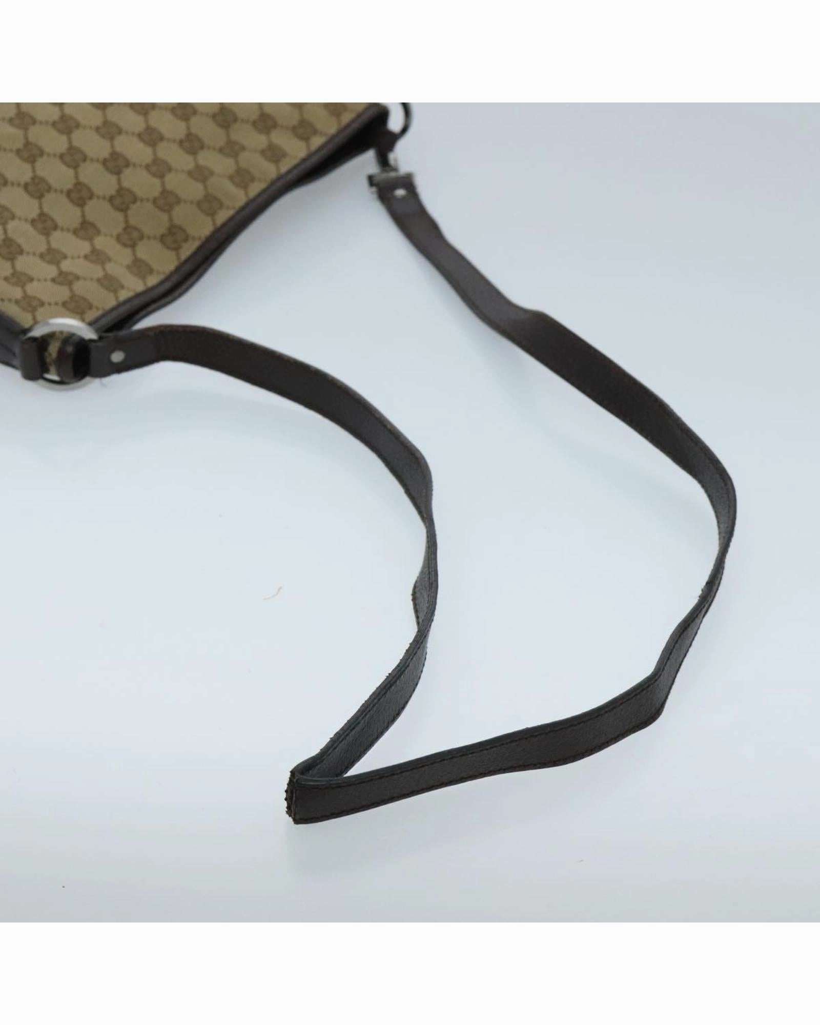 GG Canvas Shoulder Bag with Silver Accents