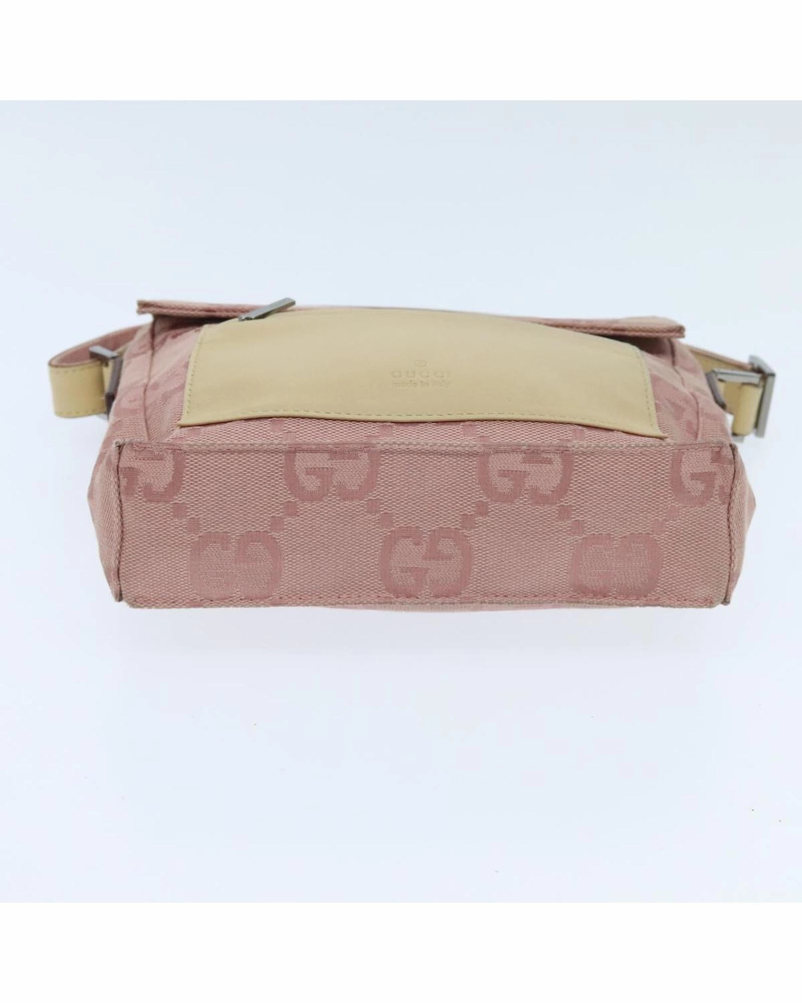 GG Canvas Shoulder Bag with Silver Accents