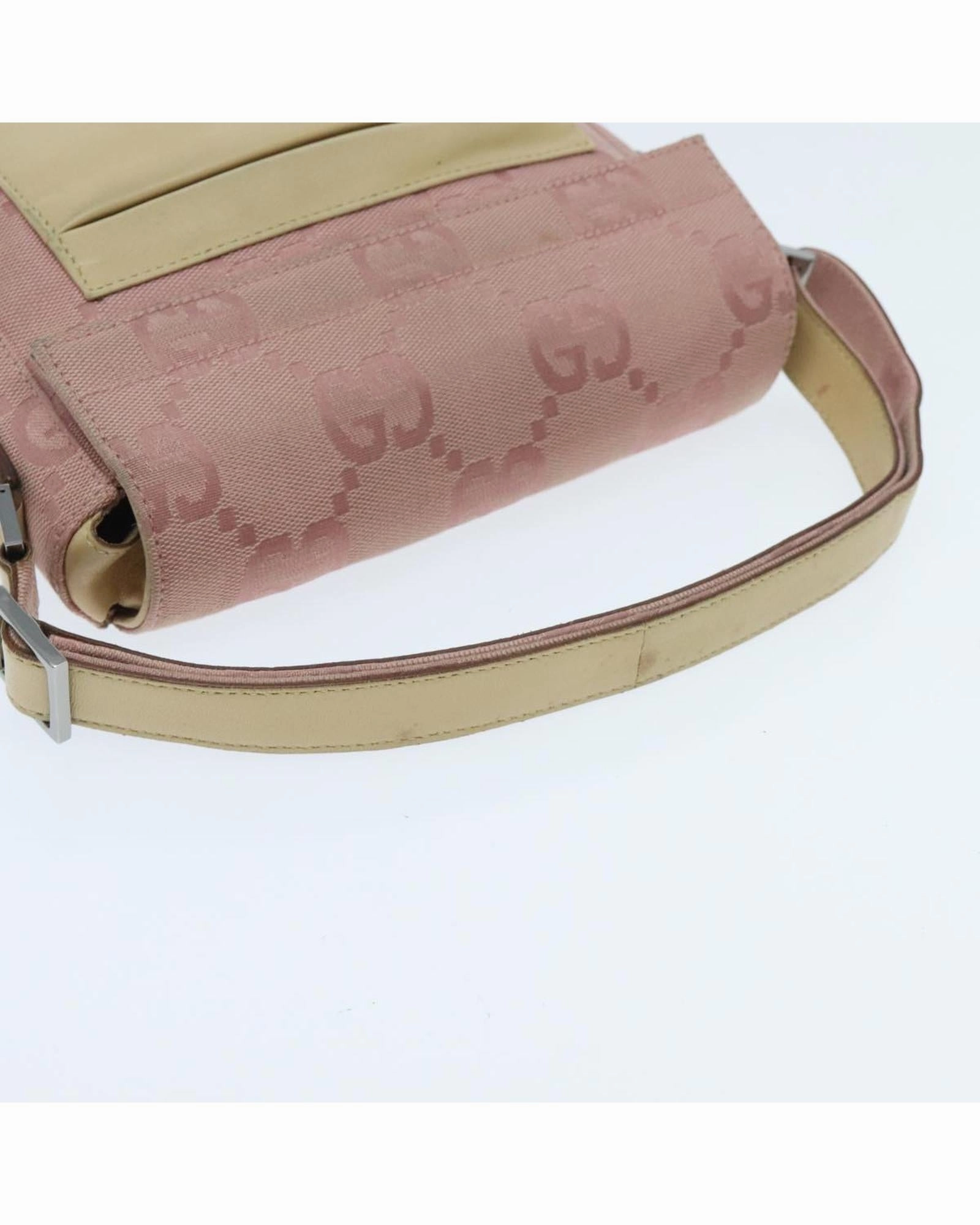 GG Canvas Shoulder Bag with Silver Accents