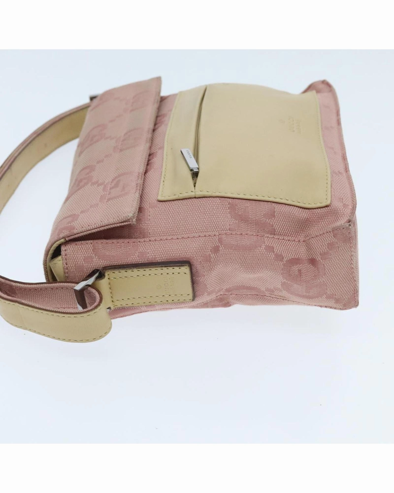 GG Canvas Shoulder Bag with Silver Accents
