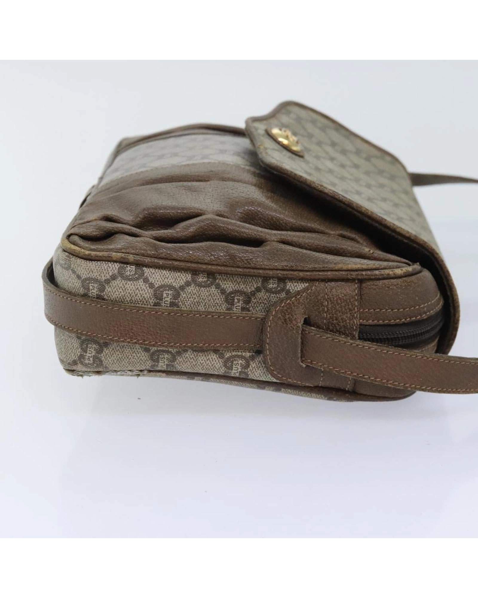 GG Plus Supreme PVC Leather Shoulder Bag