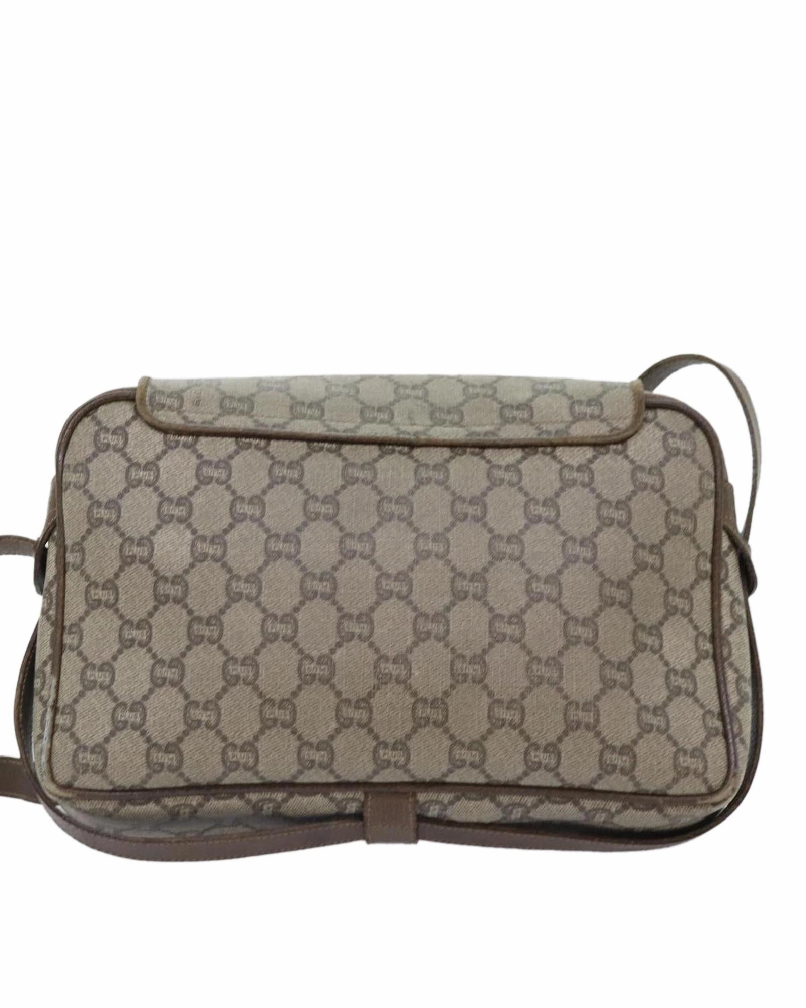 GG Plus Supreme PVC Leather Shoulder Bag