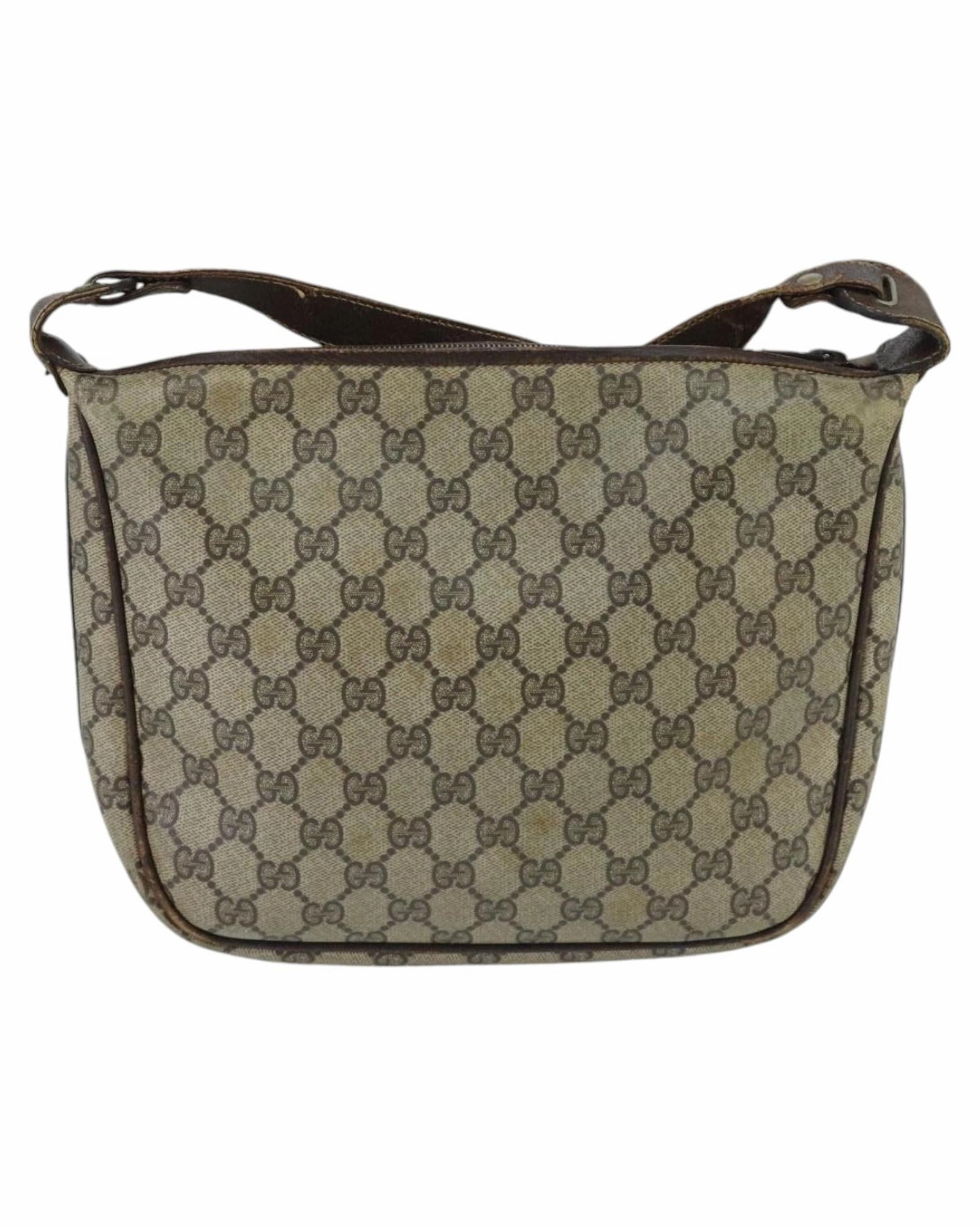 GG Supreme Web Sherry Line Shoulder Bag with Gold Accents and Red Detailing