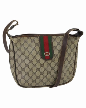 GG Supreme Web Sherry Line Shoulder Bag with Gold Accents and Red Detailing