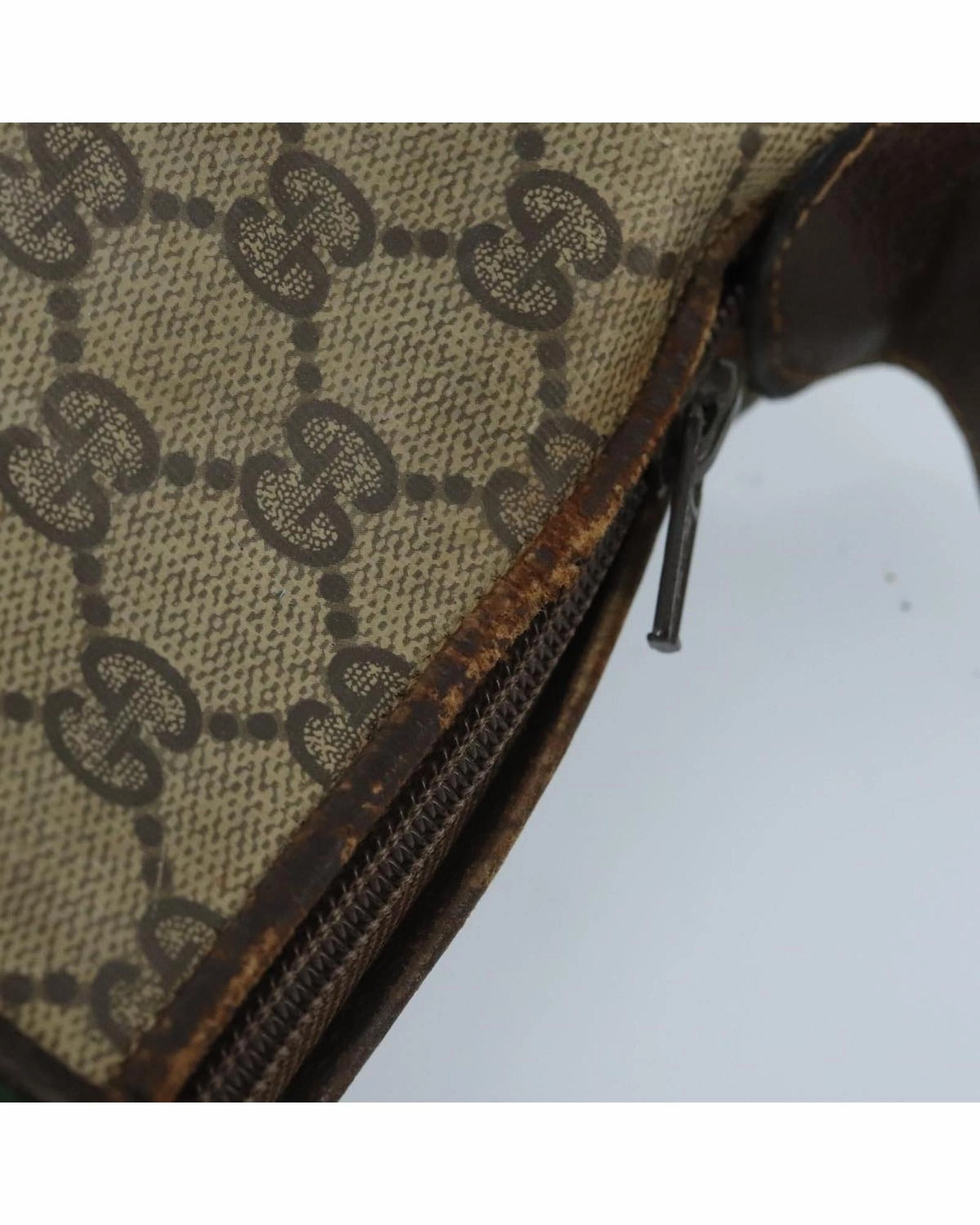 GG Supreme Web Sherry Line Shoulder Bag with Gold Accents and Red Detailing