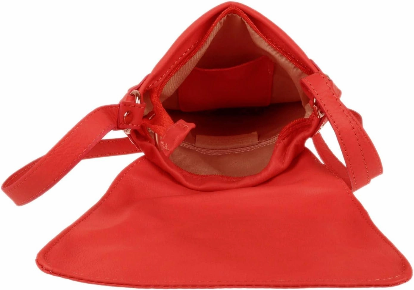 Girly HandBags Womens Italian Soft Leather Cross Body Messenger Bag Vera Plelle Shoulder Bag Flap Zipper