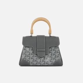 Goyard - Sagon Souple Mini Bag - Grey Goyardine SHW - Pre-Loved