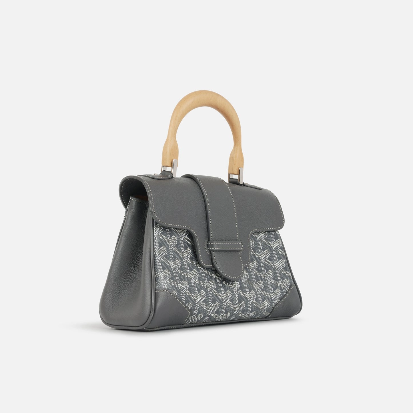 Goyard - Sagon Souple Mini Bag - Grey Goyardine SHW - Pre-Loved