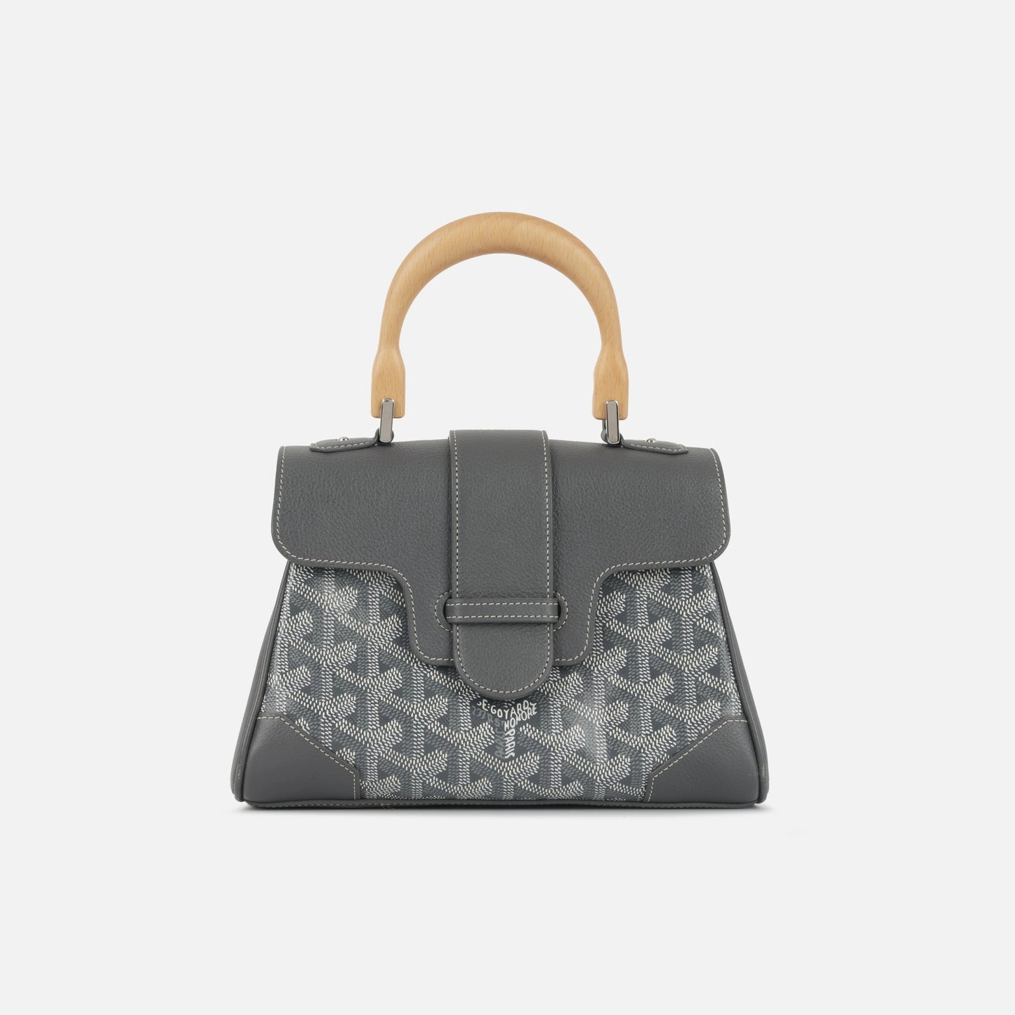 Goyard - Sagon Souple Mini Bag - Grey Goyardine SHW - Pre-Loved