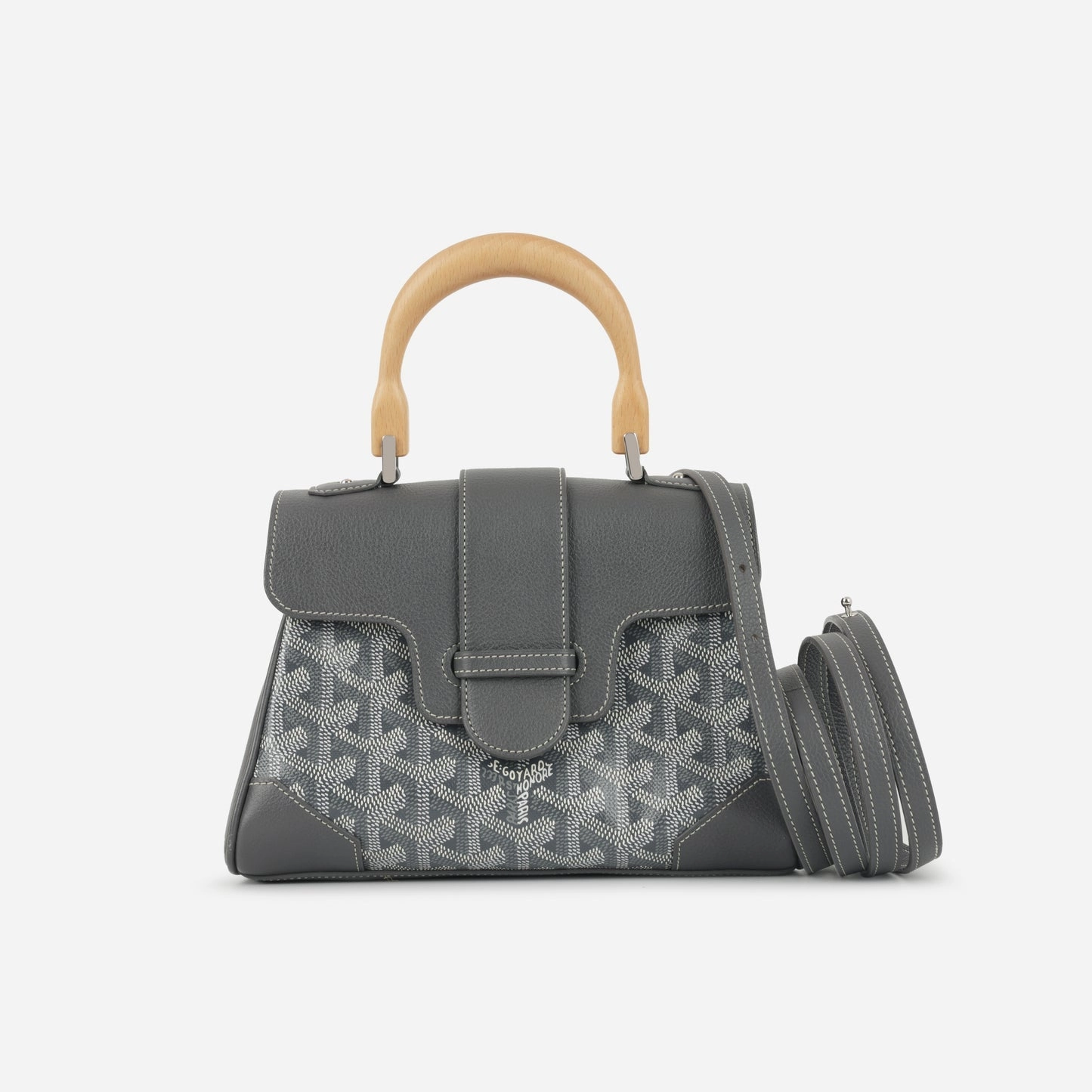 Goyard - Sagon Souple Mini Bag - Grey Goyardine SHW - Pre-Loved