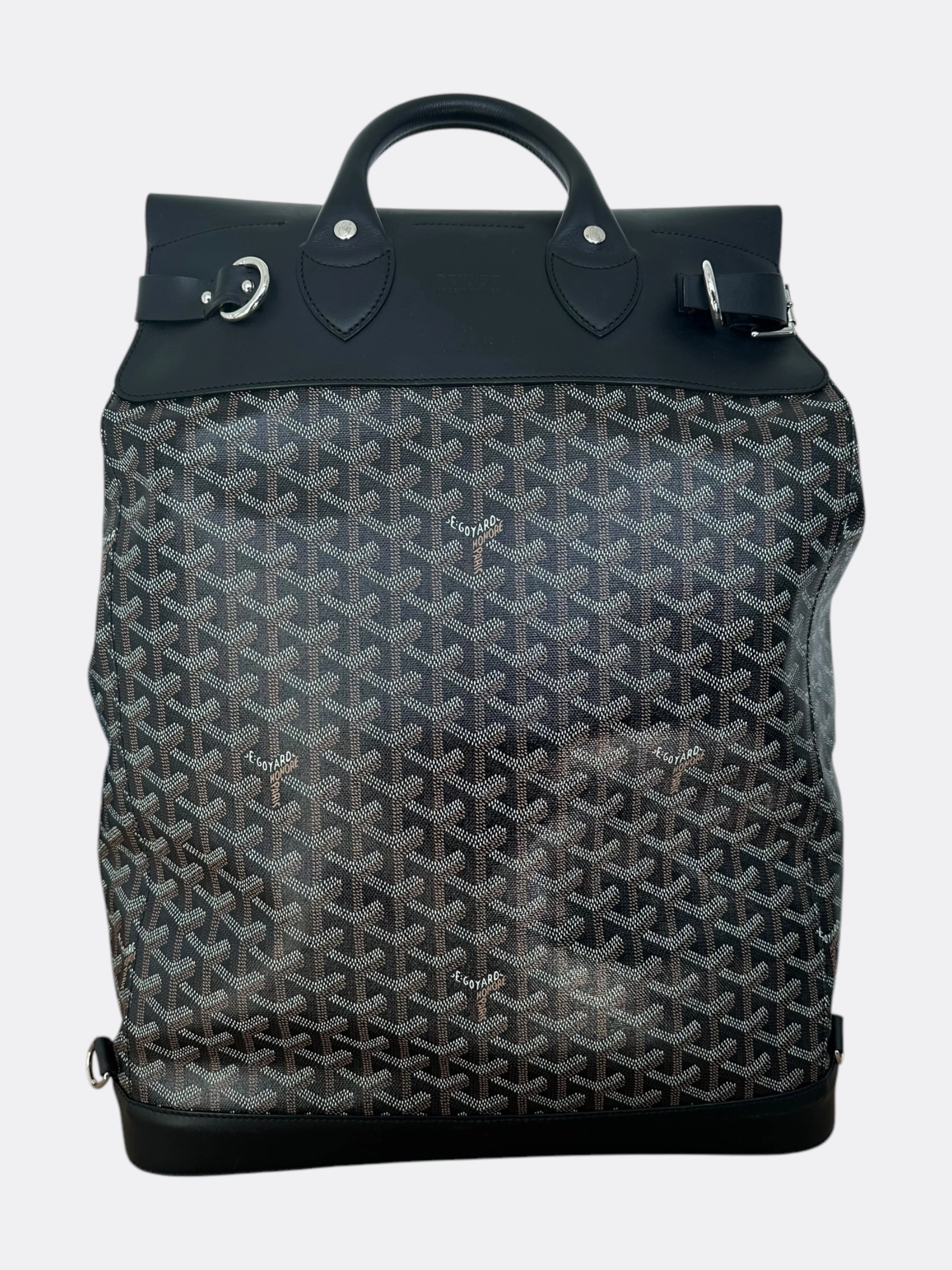 Goyard Black Steamer Backpack