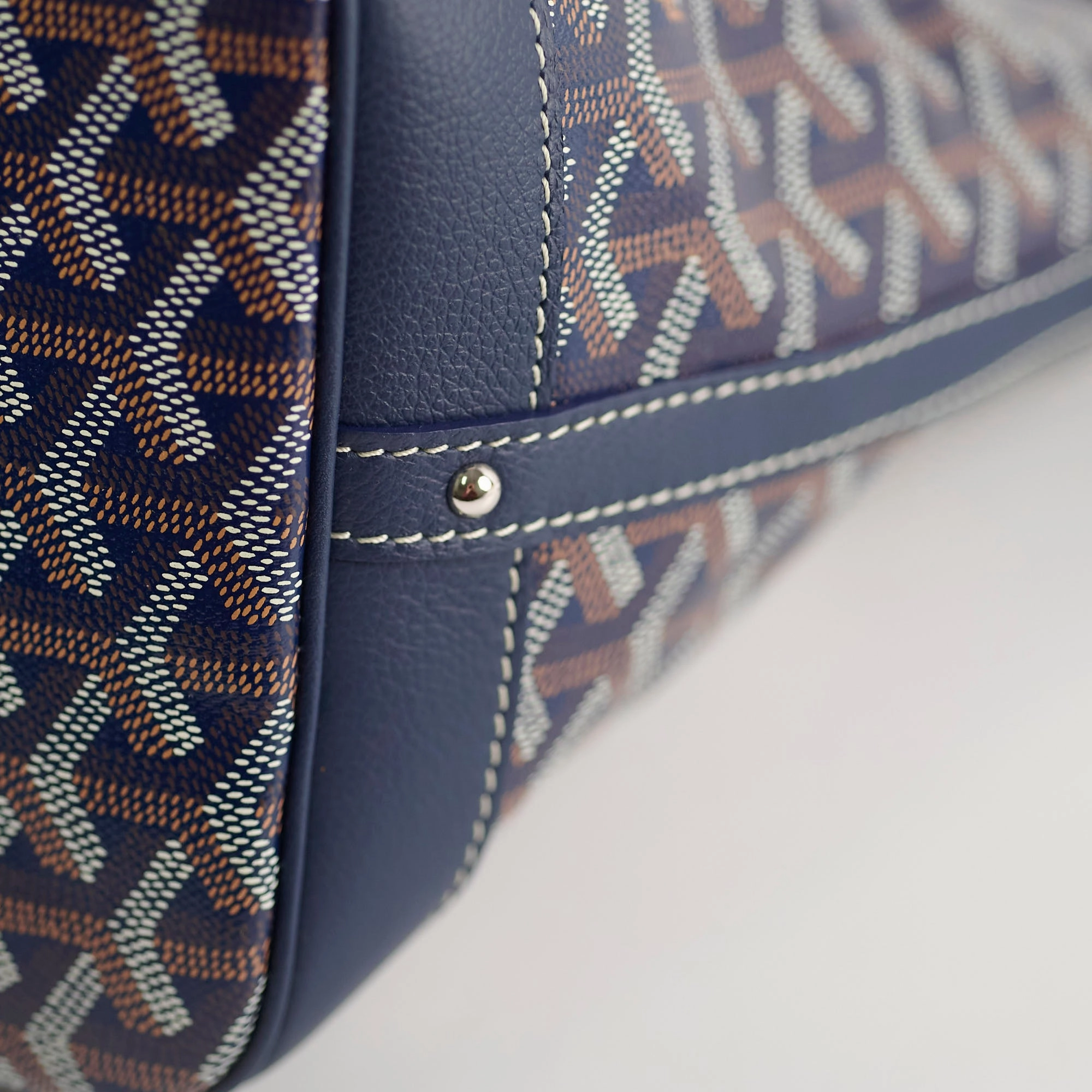 Goyard Petit Flot Bucket Bag Navy