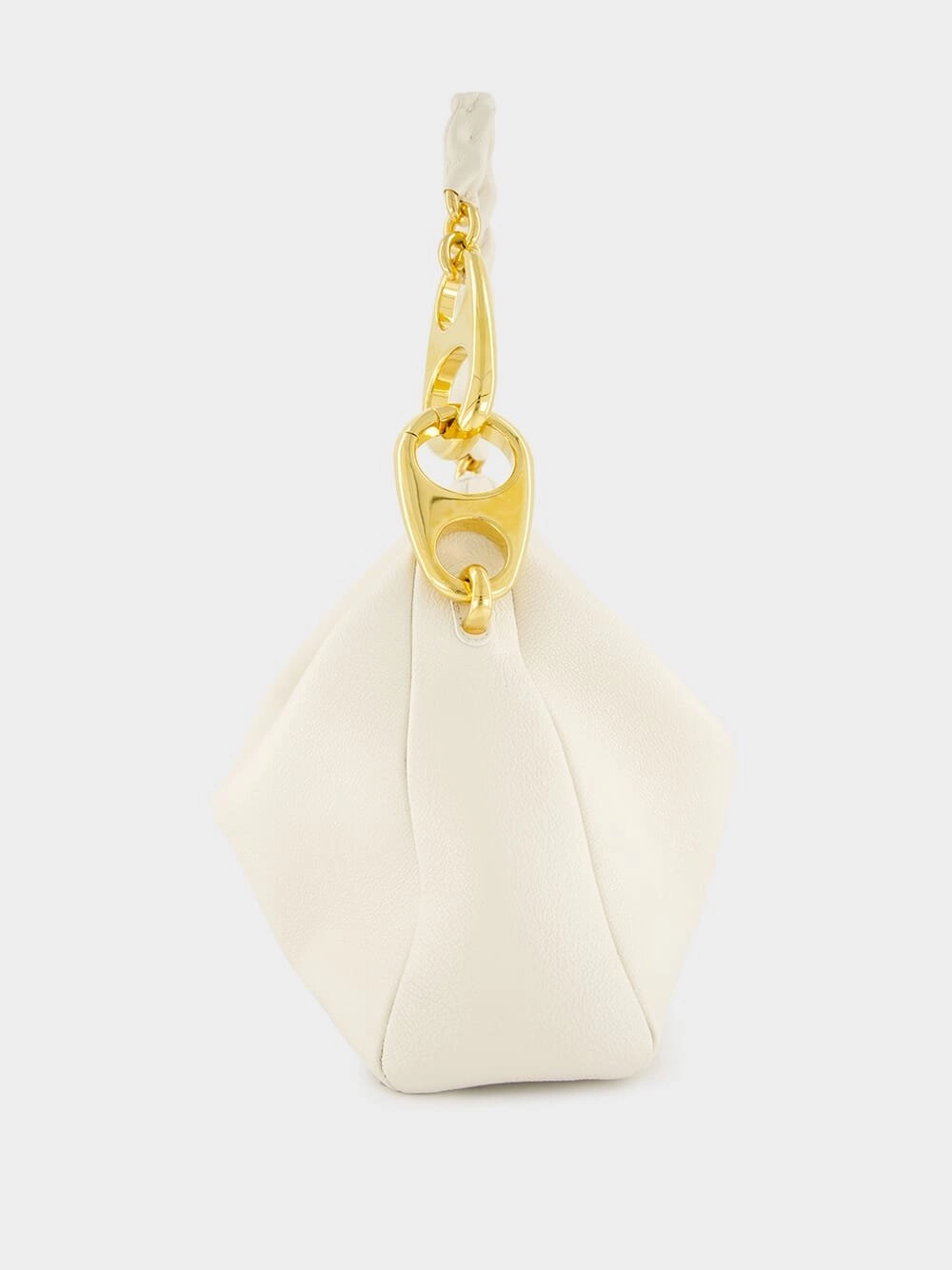 Grain Leather Carine Large White Hobo