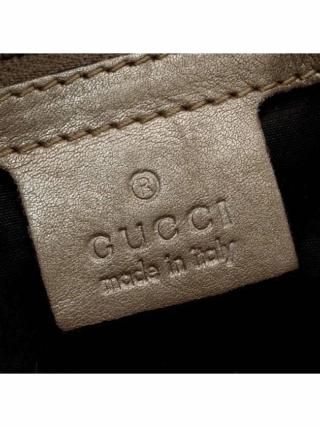 Gray GG logo jacquard leather gold Jackie shoulder bag 203546