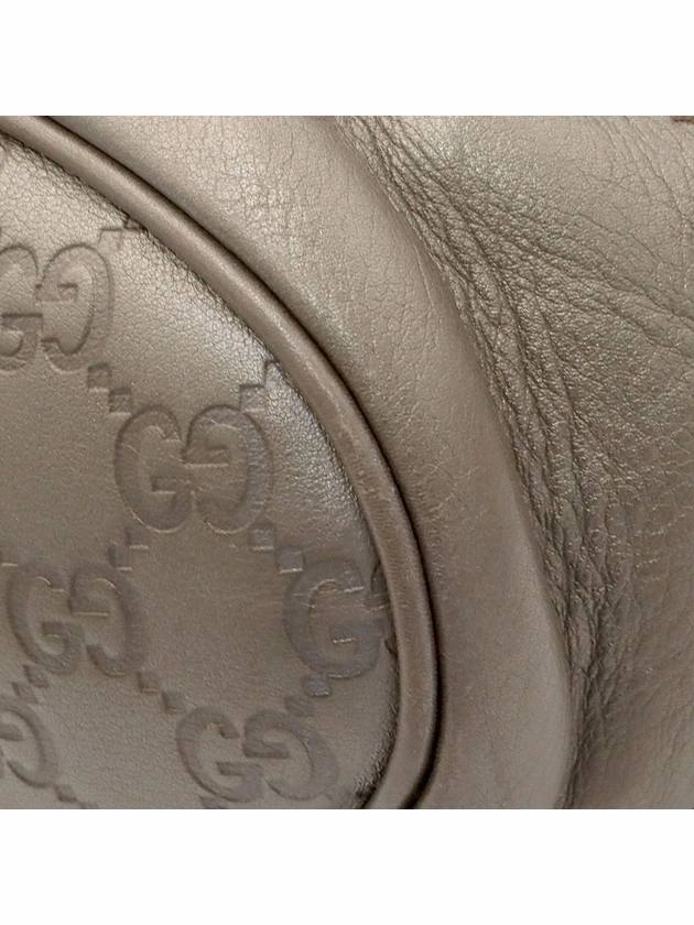 Gray GG logo jacquard leather gold Jackie shoulder bag 203546