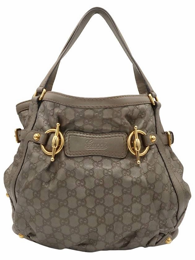 Gray GG logo jacquard leather gold Jackie shoulder bag 203546