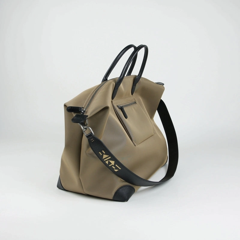 Gray Womens Nylon Shoulder Totes Gray Womens Nylon Shoulder Handbag Nylon Handbag Purse for Ladies