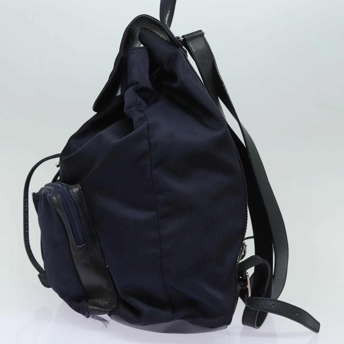 GUCCI Backpack Nylon Leather Navy 019 2058 0173 5  75835