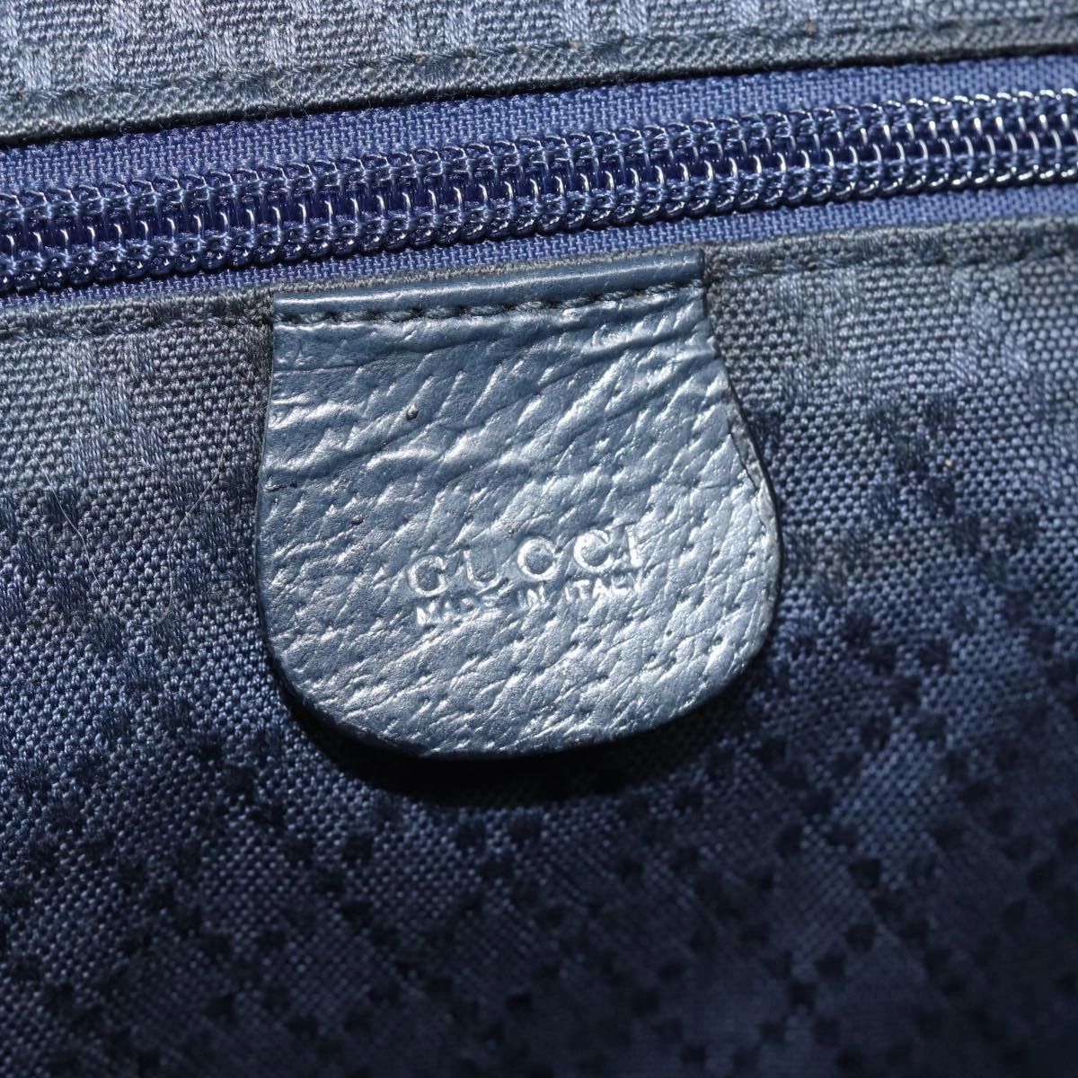 GUCCI Backpack Nylon Leather Navy 019 2058 0173 5  75835