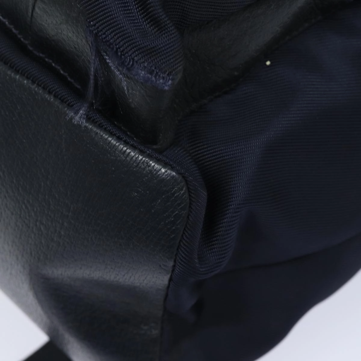 GUCCI Backpack Nylon Leather Navy 019 2058 0173 5  75835