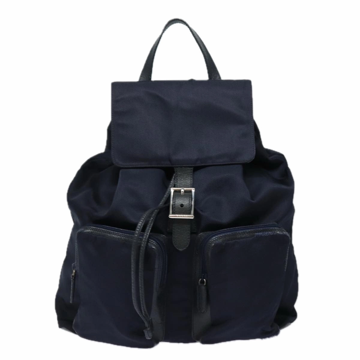 GUCCI Backpack Nylon Leather Navy 019 2058 0173 5  75835