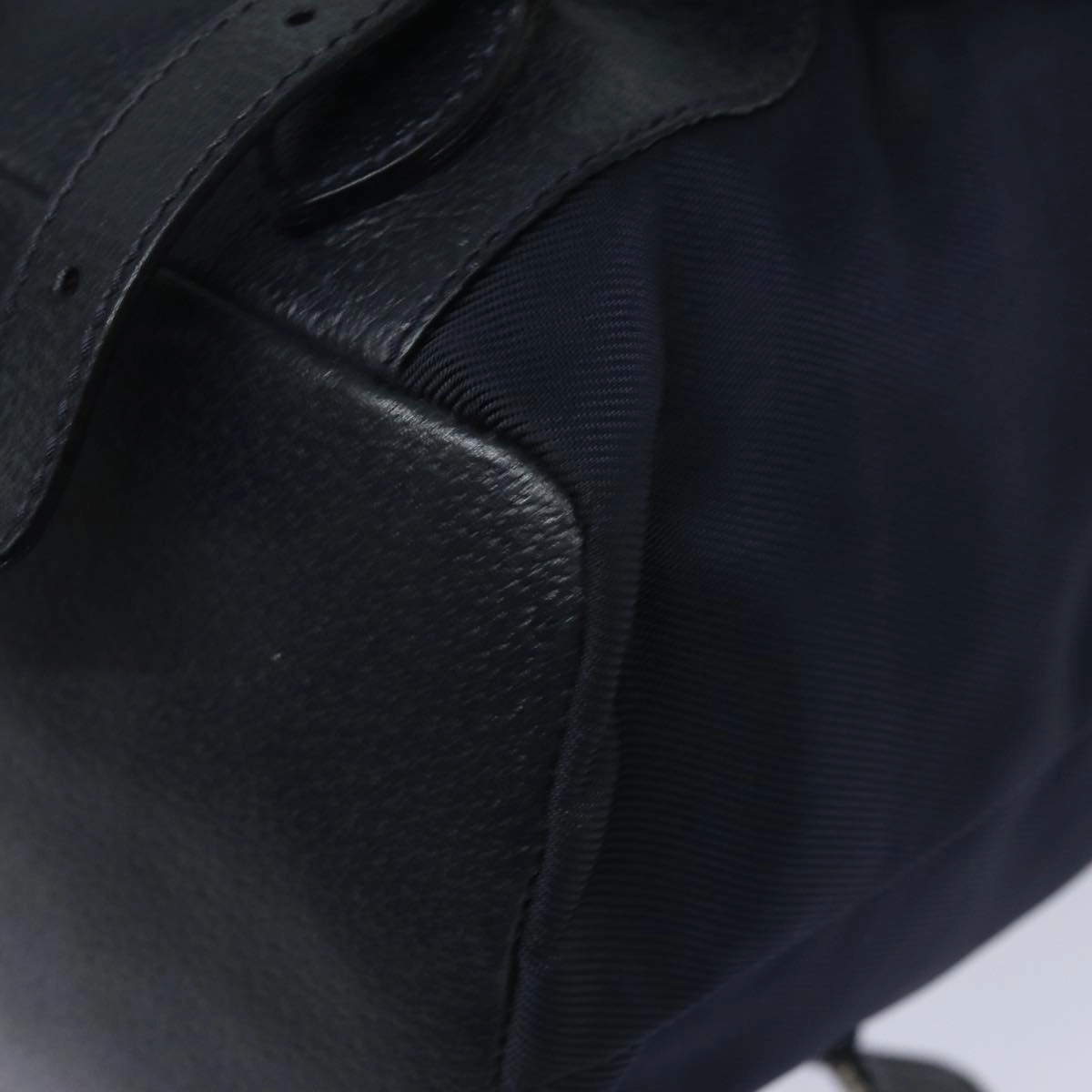 GUCCI Backpack Nylon Leather Navy 019 2058 0173 5  75835