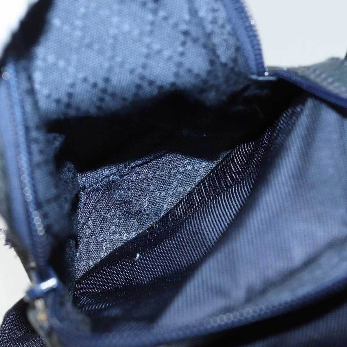 GUCCI Backpack Nylon Leather Navy 019 2058 0173 5  75835