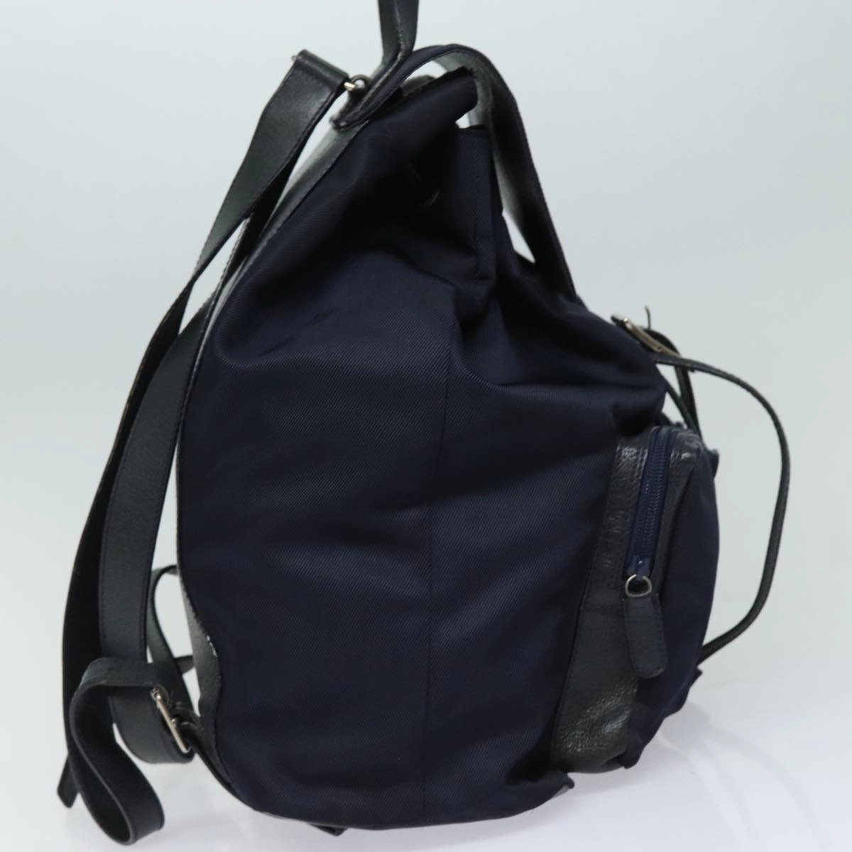 GUCCI Backpack Nylon Leather Navy 019 2058 0173 5  75835