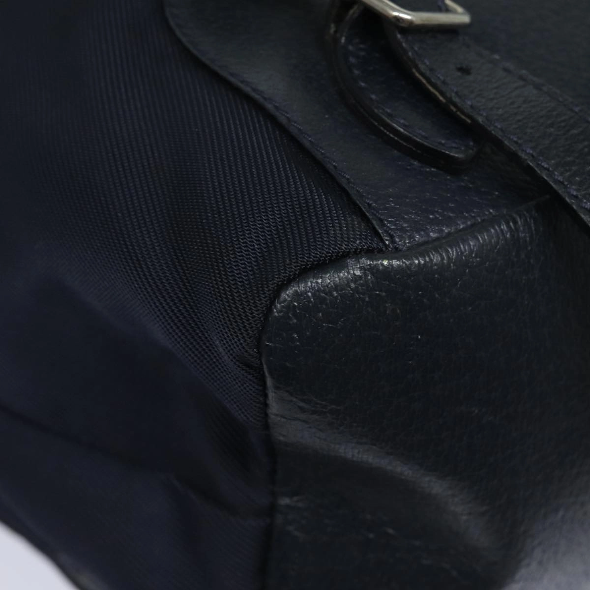 GUCCI Backpack Nylon Leather Navy 019 2058 0173 5  75835