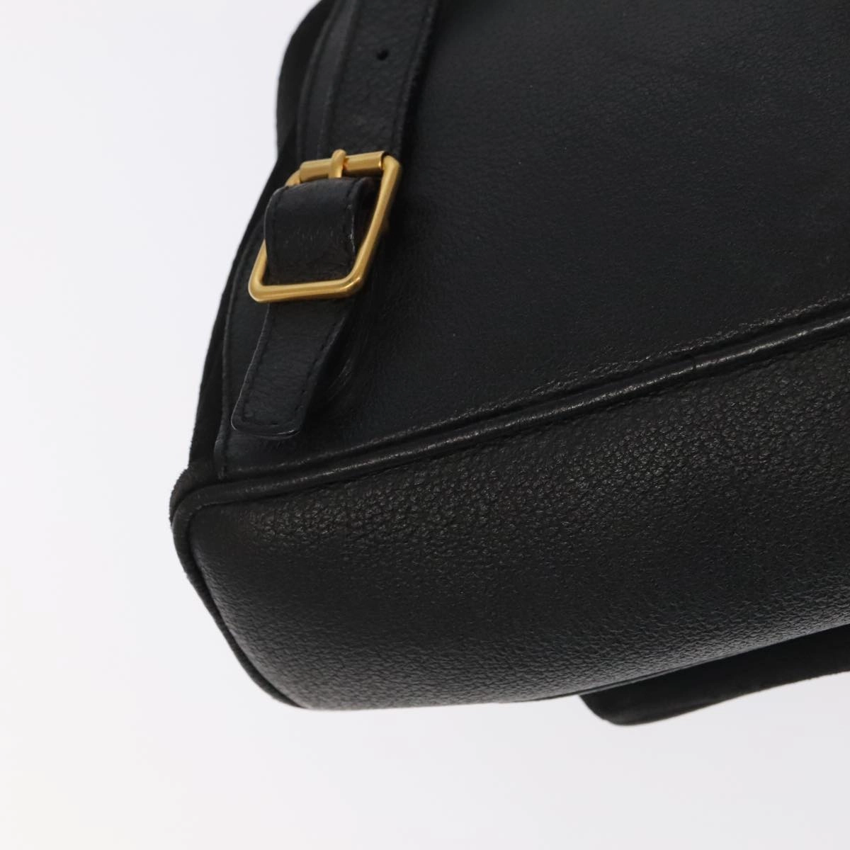 Gucci Bamboo Black Suede Backpack Bag ()