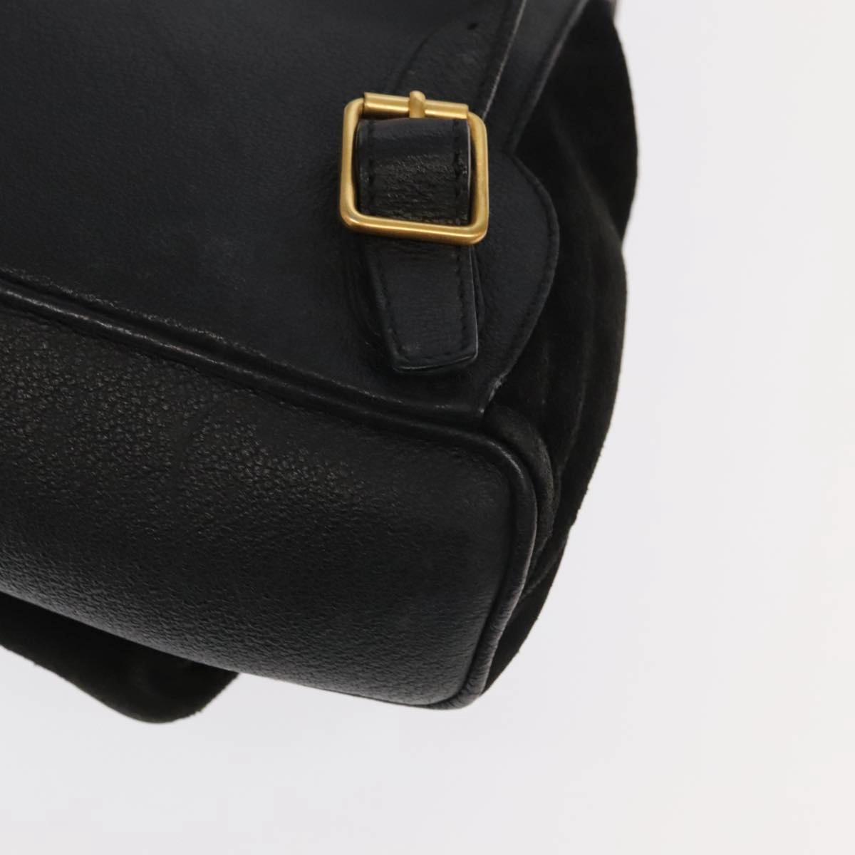 Gucci Bamboo Black Suede Backpack Bag ()