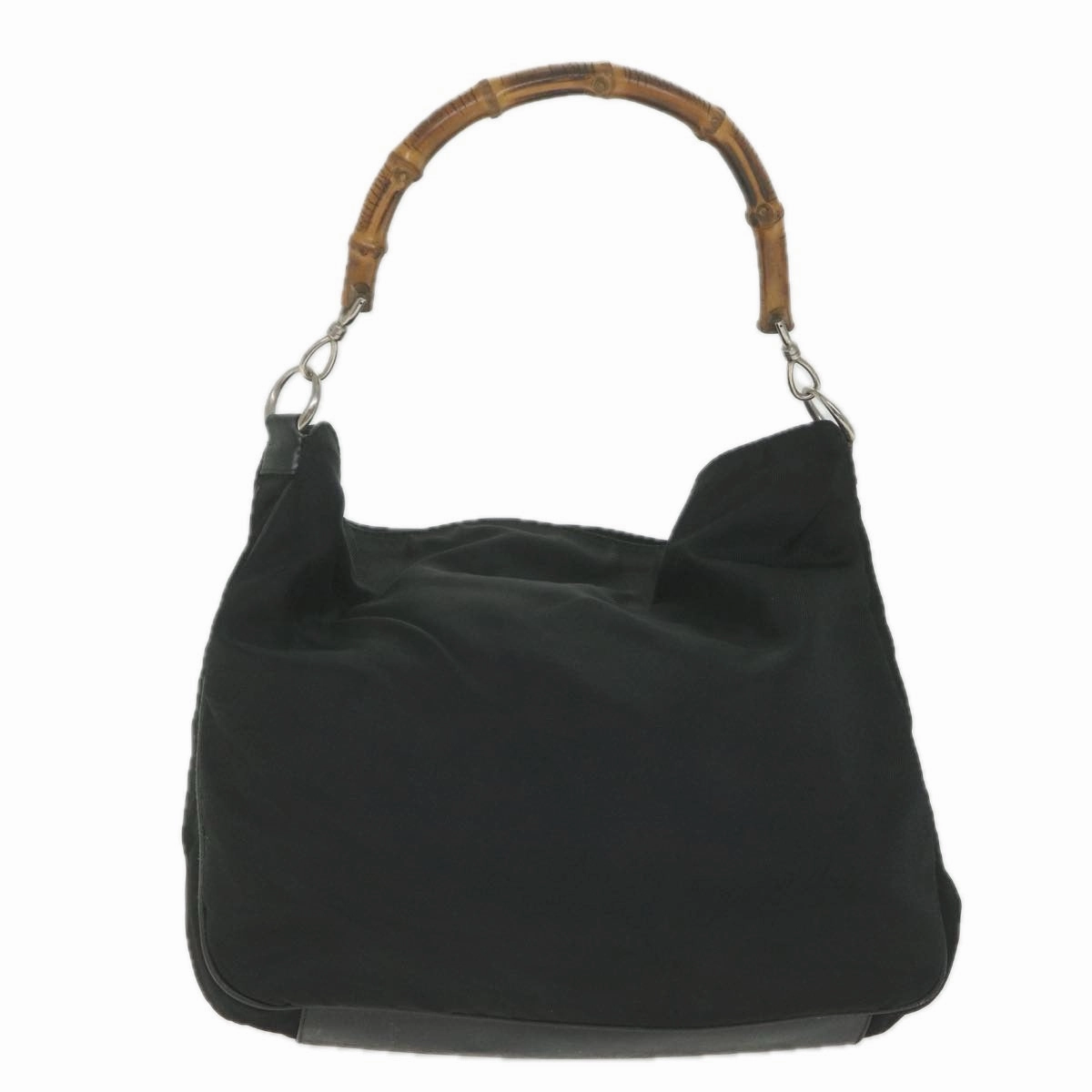 Gucci Bamboo  Canvas Shoulder Bag