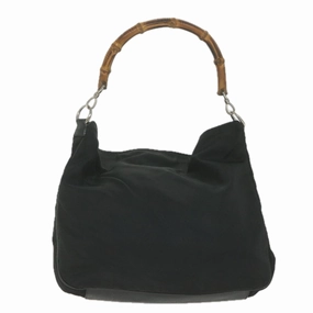 Gucci Bamboo  Canvas Shoulder Bag