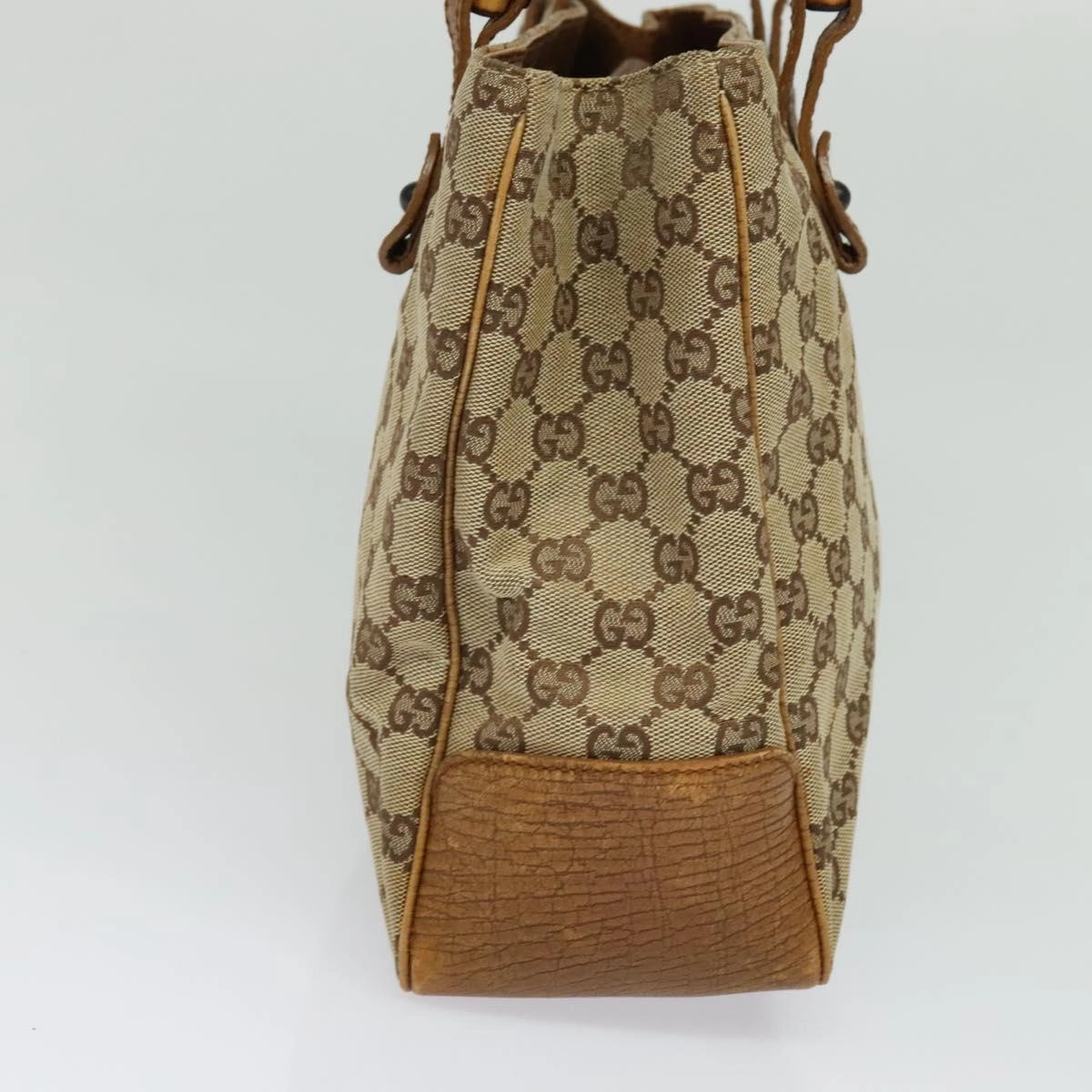 Gucci Bamboo Canvas Tote Bag (Pre-Owned)