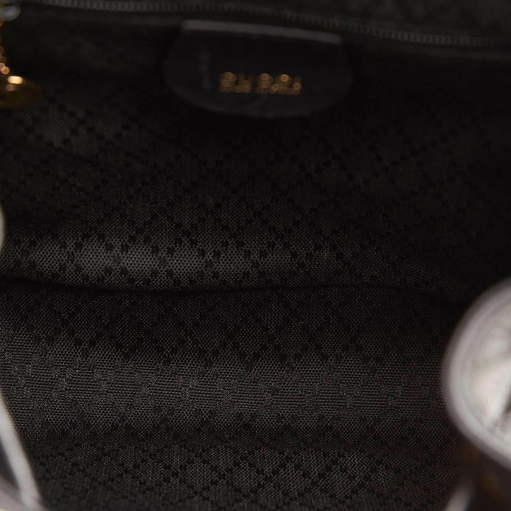 Gucci Bamboo Leather Drawstring Backpack (SHG-21546)