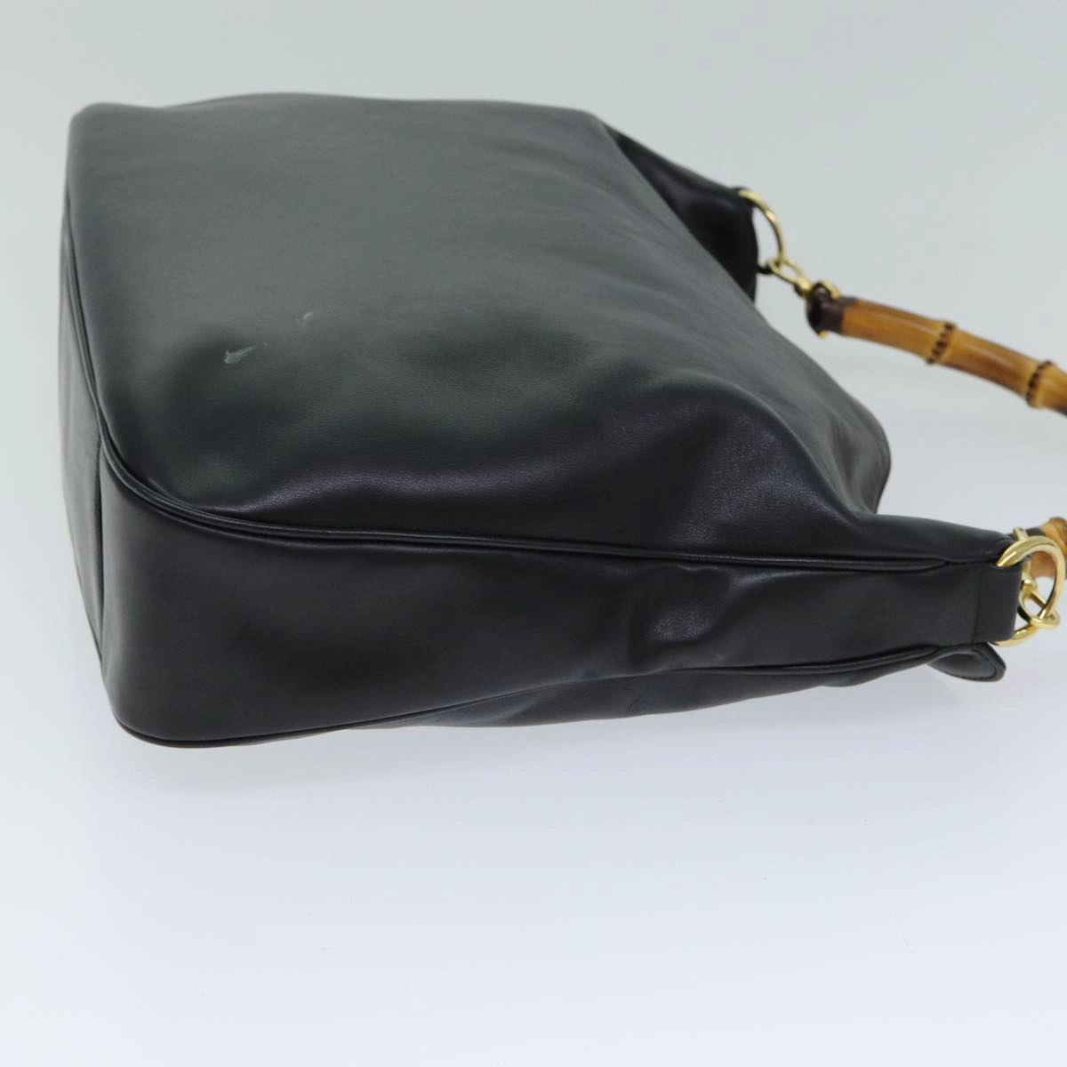 GUCCI Bamboo Shoulder Bag Leather 2way Black 001 1781 1577  ep4378
