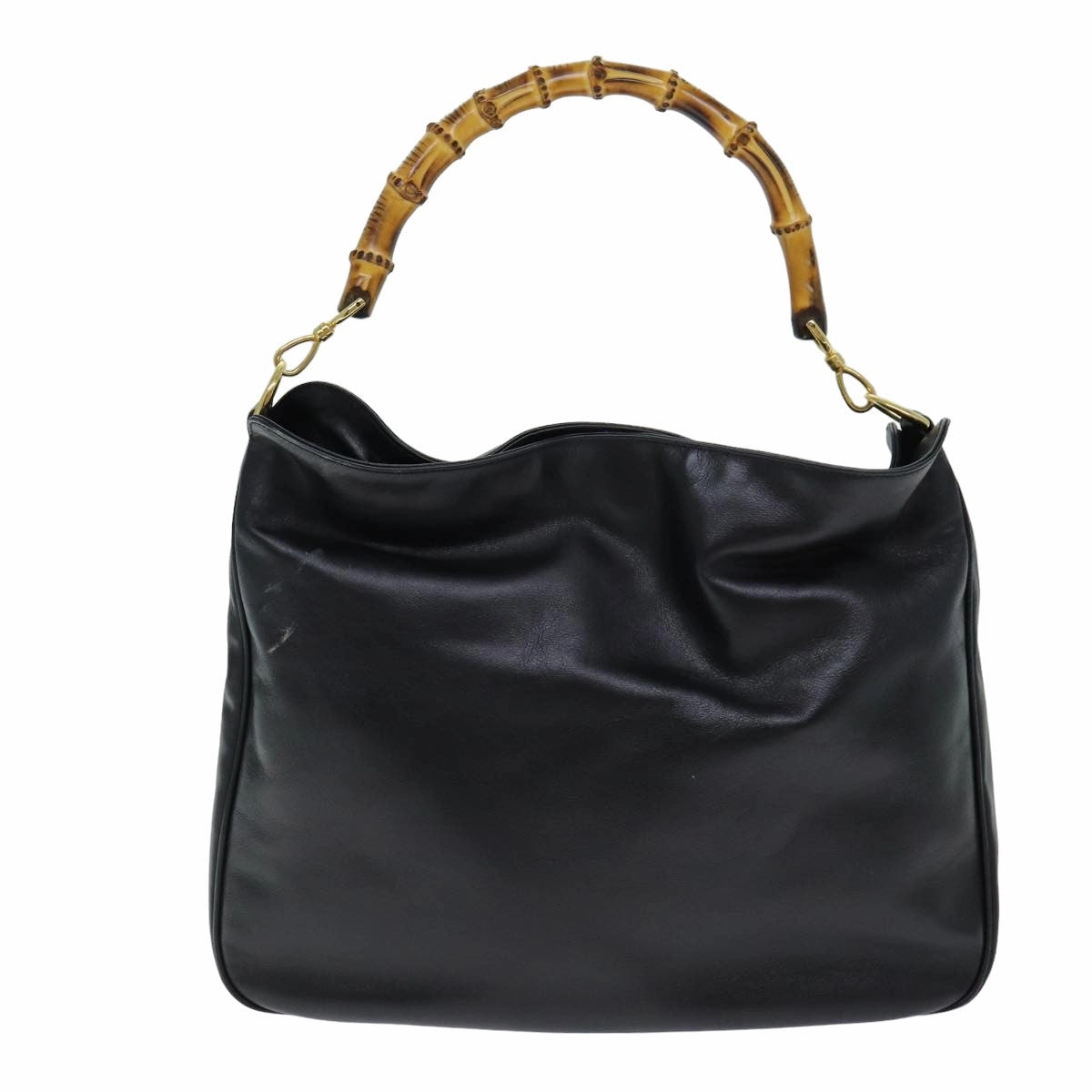 GUCCI Bamboo Shoulder Bag Leather 2way Black 001 1781 1577  ep4378