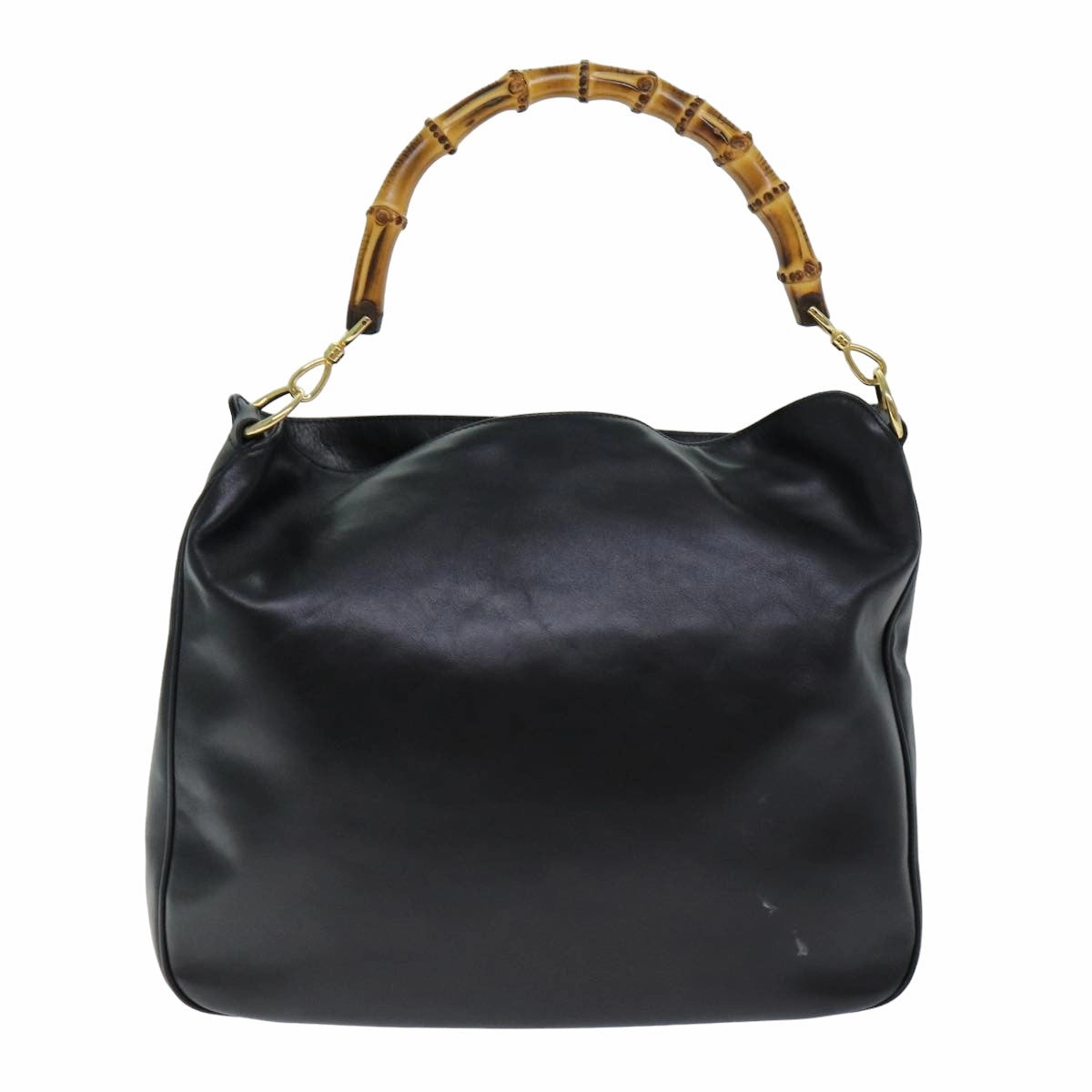 GUCCI Bamboo Shoulder Bag Leather 2way Black 001 1781 1577  ep4378