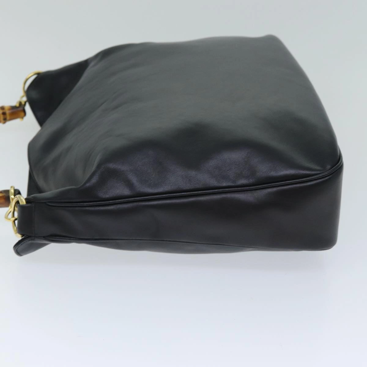 GUCCI Bamboo Shoulder Bag Leather 2way Black 001 1781 1577  ep4378