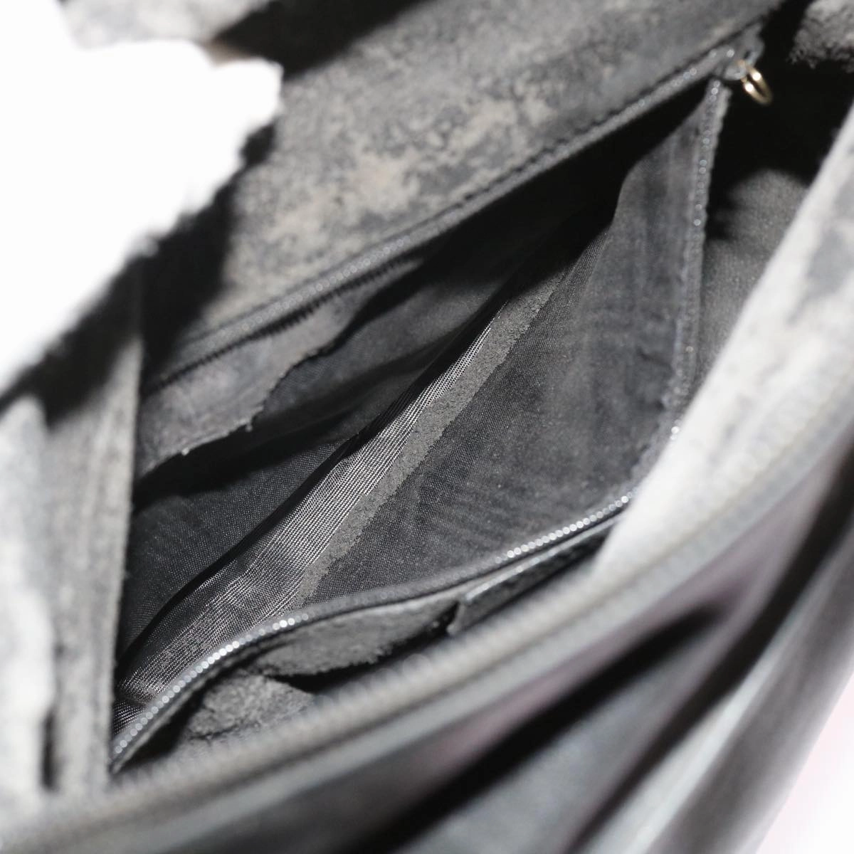 GUCCI Bamboo Shoulder Bag Leather 2way Black  54020