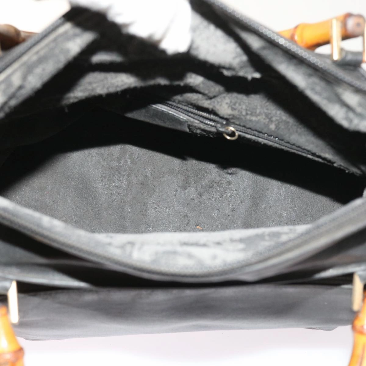 GUCCI Bamboo Shoulder Bag Leather 2way Black  54020