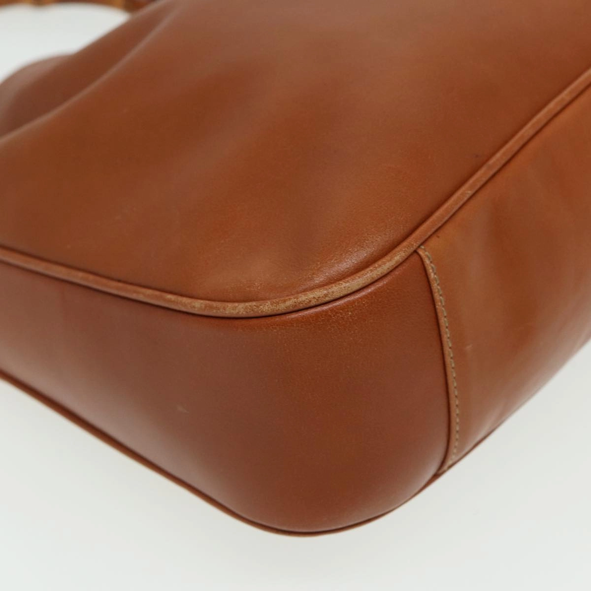 GUCCI Bamboo Shoulder Bag Leather 2way Brown 001 0166 1638  80845