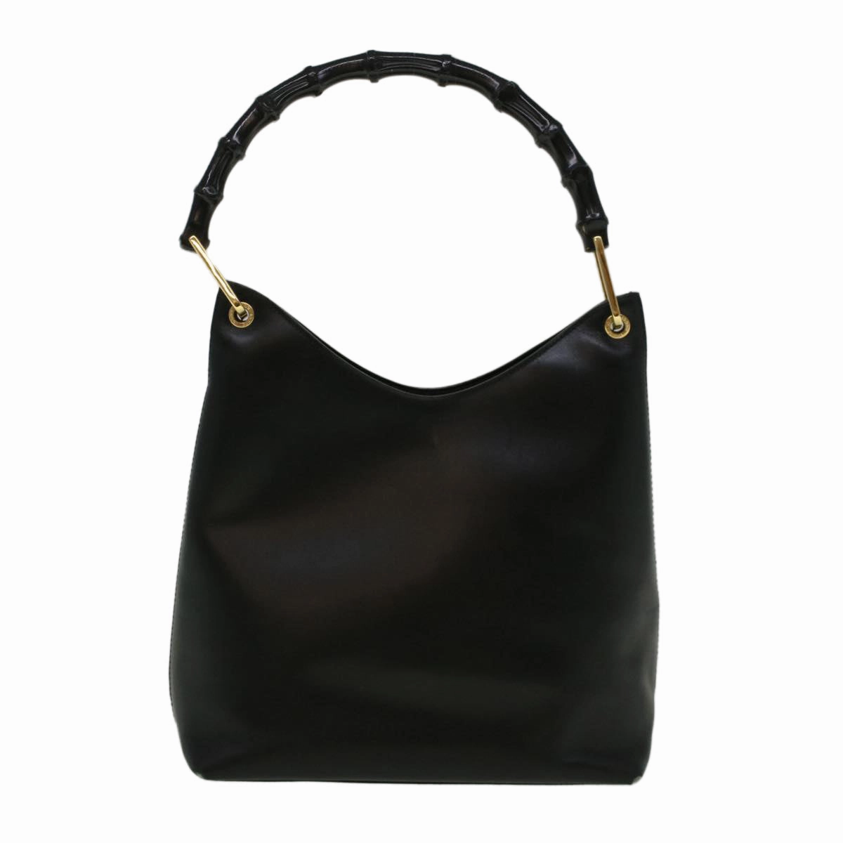 GUCCI Bamboo Shoulder Bag Leather Black 001 3007 3754  ep2141